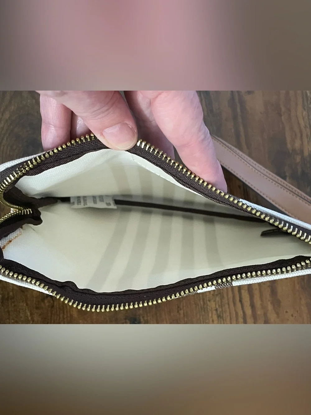 HENRI BENDEL Set of 2 Striped Canvas Travel Pouches